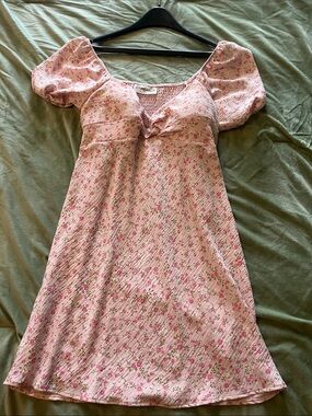 No Boundaries Pink Floral Smocked Mini Dress